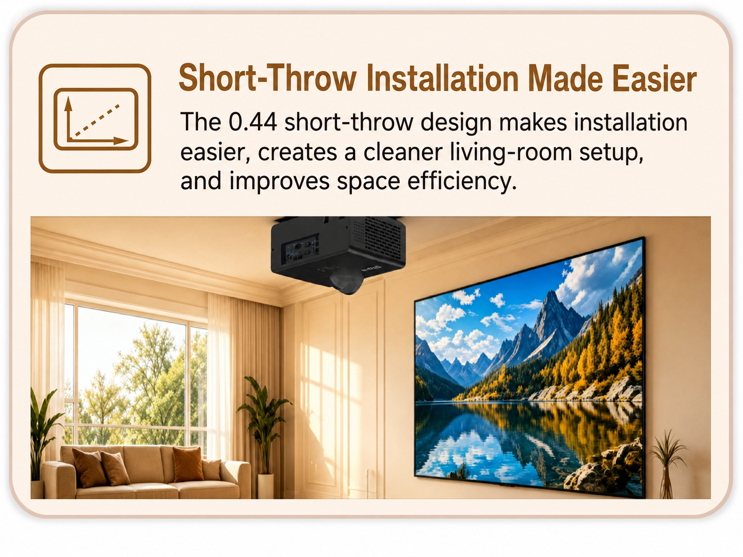 Sipa XP10SQ 0.44:1 Short Throw Projection Sipa XP10SQ 0.44:1 Short Throw Projection